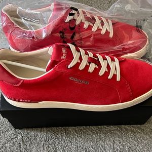 Red Suede Coach Size 13